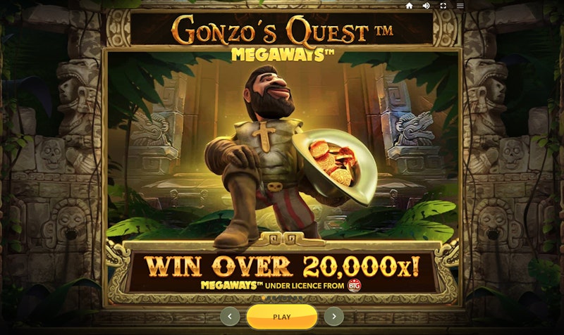Play Gonzo's Quest Megaways from Red Tiger Gaming
