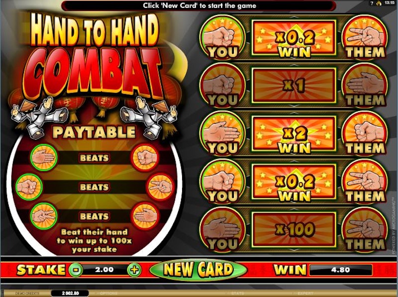 Play Hand to Hand Combat from Microgaming