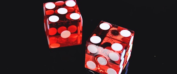 Two dices from online craps