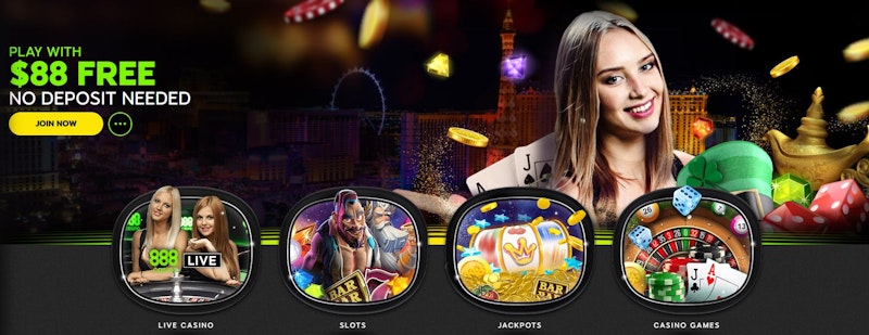 $88 free bonus code at 888casino