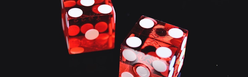 Two dices from online craps