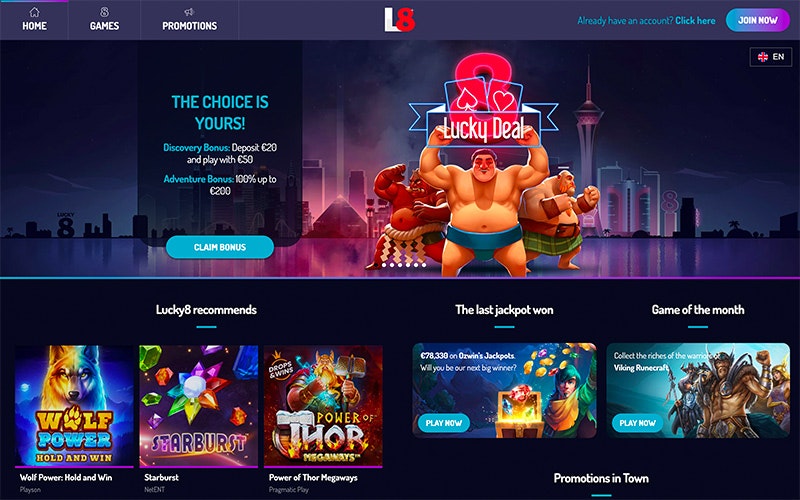 Capture d'écran de Lucky8 Casino
