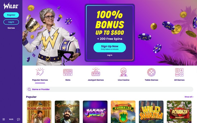 Wildz Casino Free Spins